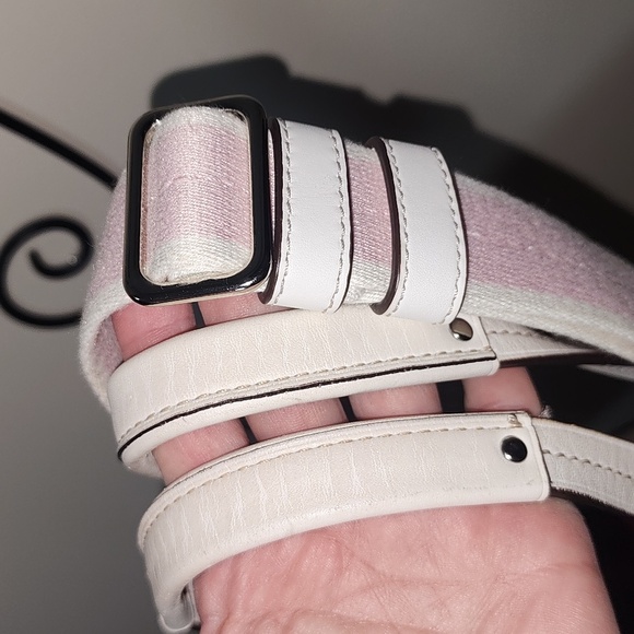 Coach Large Leather Pink Gray Business Work Tote Diaper Bag Signature C Rare - Picture 12 of 16